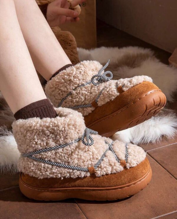 Bottes d’intérieur en laine pour femme – Image 3